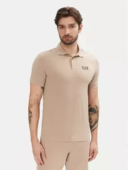 Рубашка поло стандартный крой 8NPF14 PJVQZ U6155 Ea7 Emporio Armani, бежевый