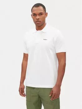 Рубашка поло стандартный крой Essential PM542298 Pepe Jeans, белый