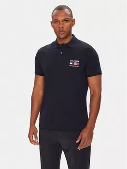 Рубашка поло стандартный крой Flag MW0MW39836 Tommy Hilfiger, синий