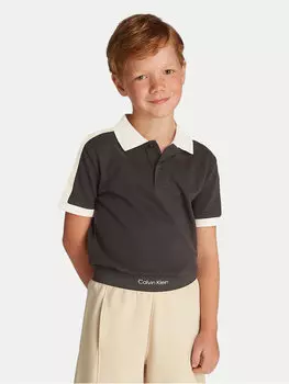 Рубашка поло стандартный крой IB0IB02485 Calvin Klein Jeans, черный