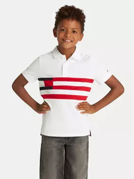 Рубашка поло стандартный крой KB0KB09528 D Tommy Hilfiger, белый