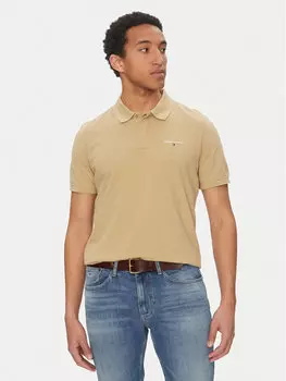 Рубашка поло стандартный крой Linear DM0DM20914 Tommy Jeans, бежевый