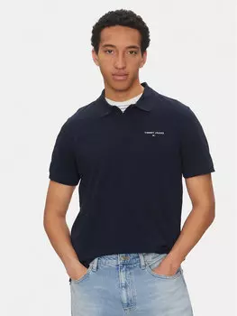 Рубашка поло стандартный крой Linear DM0DM20914 Tommy Jeans, синий