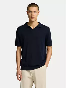 Рубашка поло стандартный крой Mattis 16096197 Selected Homme, синий