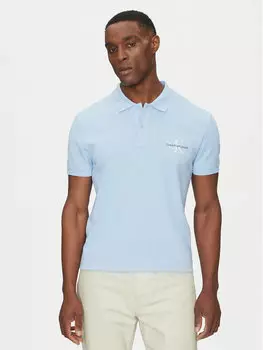 Рубашка поло стандартный крой Monologo J30J325664 Calvin Klein Jeans, голубой