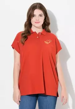 Рубашка поло STICKEREI HALBARM Ulla Popken, красный