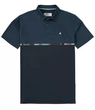 Рубашка поло стрейч с короткими рукавами JETTY Bunker Golf Performance, синий