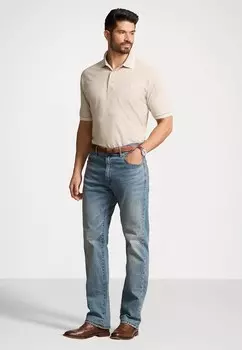 Рубашка поло STRETCH MESH POLO SHIRT Ralph Lauren, цвет Coastal Beige/White