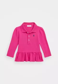 Рубашка поло STRETCH PEPLUM POLO SHIRT Ralph Lauren, розовый