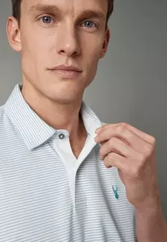Рубашка поло STRIPE REGULAR FIT Next, белый