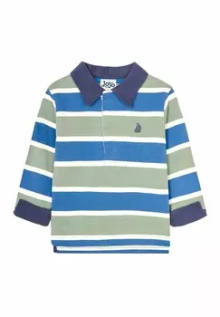 Рубашка поло STRIPE RUGBY REGULAR FIT JoJo Maman Bb, зеленый