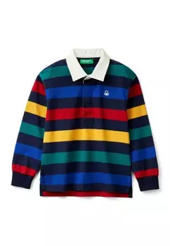 Рубашка поло STRIPED RUGBY PURE United Colors of Benetton, мультиколор