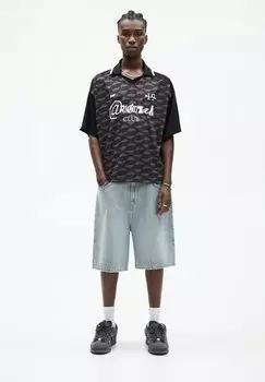 Рубашка поло STWD PULL&BEAR, черный