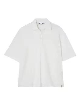Рубашка-поло Sunnei из рубчатой вязки, белый