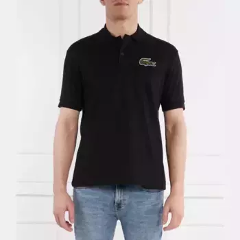 Рубашка поло свободного кроя Lacoste, черный