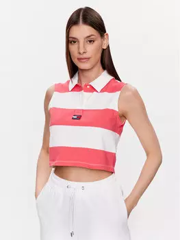 Рубашка-поло свободного кроя Tommy Jeans, розовый