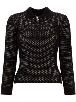 Рубашка поло, связанная крючком BODE, черный