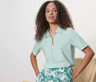 Рубашка поло Tchibo, мятно-зеленый