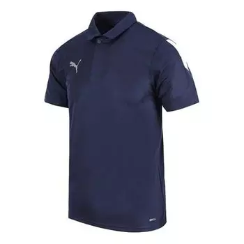 Рубашка поло team liga sideline polo shirt 'navy' Puma, синий