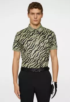 Рубашка поло TECH PRINT J.LINDEBERG Sports, зеленый