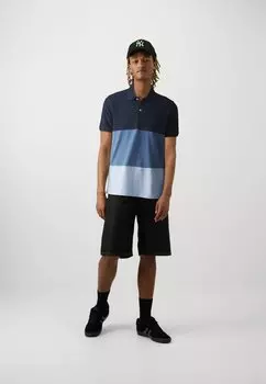 Рубашка-поло темно-синего цвета с гобеленом Novelty GAP, темно-синий