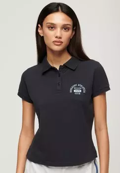 Рубашка-поло темно-синего цвета Superdry, темно-синий