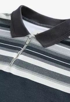 Рубашка-поло Textured Colour Block Regular Fit Next, серая