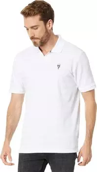 Рубашка-поло Textured Johnny Collar Polo with Kocktail Karl Patch Karl Lagerfeld Paris, белый