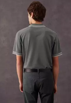 Рубашка поло TEXTURED REGULAR FIT Next, серый