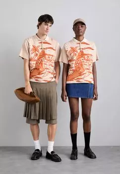 Рубашка-поло The Big Catch Unisex Carne Bollente, многоцветная