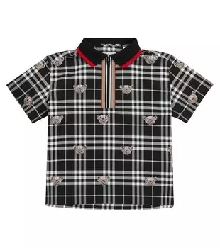 Рубашка-Поло Thomas Bear из хлопка Burberry, черный