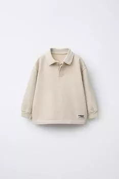 Рубашка поло толстовка с этикеткой ZARA, цвет Ice