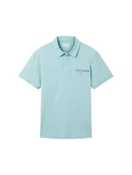 Рубашка поло TOM TAILOR Shirt, цвет turquoise/dark blue