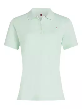 Рубашка-поло Tommy Hilfiger logo-embroidered polo top, зеленый