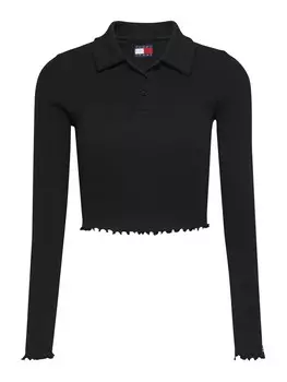 Рубашка поло Tommy Jeans Shirt, черный