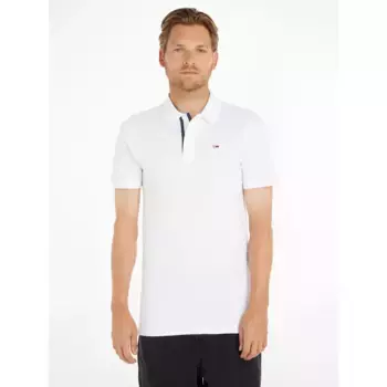 Рубашка-поло Tommy Jeans "TJM SLIM PLACKET POLO", белый
