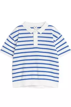 Рубашка поло тонкой вязки Arket, белый