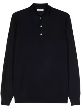 Рубашка поло тонкой вязки Boglioli, синий