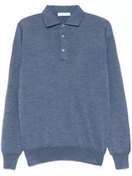 Рубашка-поло тонкой вязки Cruciani, синий