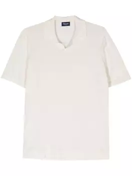 Рубашка поло тонкой вязки Drumohr, белый