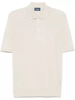 Рубашка-поло тонкой вязки Drumohr, нейтральный