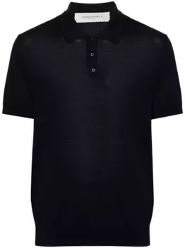 Рубашка поло тонкой вязки GOLDEN GOOSE, синий