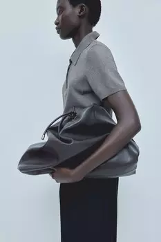 Рубашка-Поло тонкой вязки H&M, серый