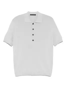 Рубашка поло тонкой вязки Low Brand, серый