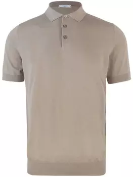 Рубашка-поло тонкой вязки Paolo Pecora, нейтральный
