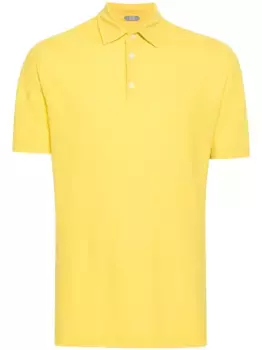 Рубашка поло тонкой вязки Zanone, желтый