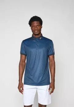 Рубашка поло TOUR TECH PRINT J.LINDEBERG Sports, синий