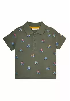 Рубашка-поло TRACTOR EMBROIDERED REGULAR FIT JoJo Maman Bb, цвет khaki green embroidered