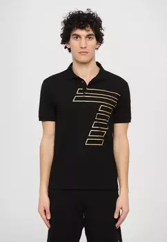Рубашка поло TRAIN GRAPHIC SERIES EA7 Emporio Armani, черный