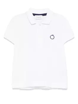 Рубашка-поло TRUSSARDI JUNIOR с логотипом, белый